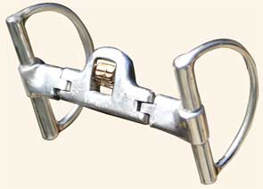 The Mikmar Jointed-Slanted D-Ring Snaffle Bit-CLEARANCE