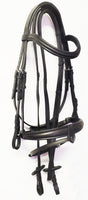 Italian Leather Dressage Bridle with Tapered Caveson