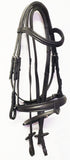 Italian Leather Dressage Bridle with Tapered Caveson