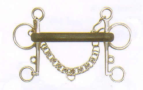 Korsteel Hard Rubber Pelham with 5" cheeks